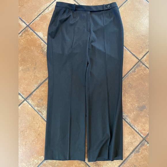 A-K-R-I-S- AKRIS Flat Front Felted Stretch Wool Trouser in Gray Size 10 $1295 - Picture 1 of 8